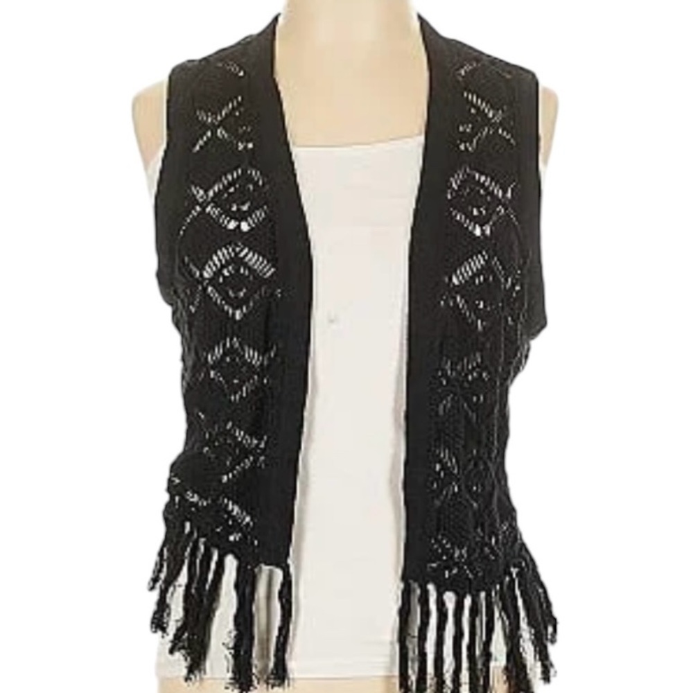TORRID Crochet Fringe Vest